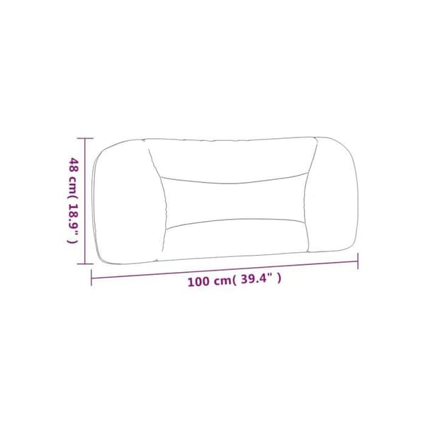 Huvudgavel - vidaXL - Hvar - Mörkgrå - 100x15x48 cm - 100% polyester - Polypropenfiber
