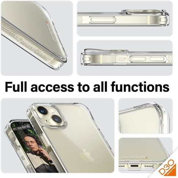 Skyddsskal - PANZER GLASS - iPhone 15 Plus - Militärstandard - Fallteststandard - Transparent utgåva