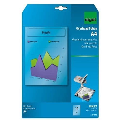 Sigel IF110 Paket med 10 A4 transparenta filmer …