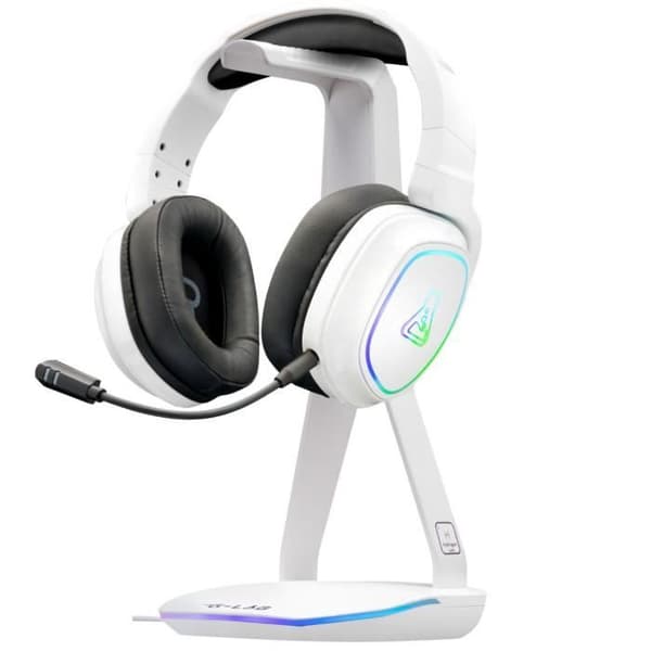 Headset/headsetställ - THE G-LAB - K-STAND HYDROGEN - 2 USB-portar - Vit