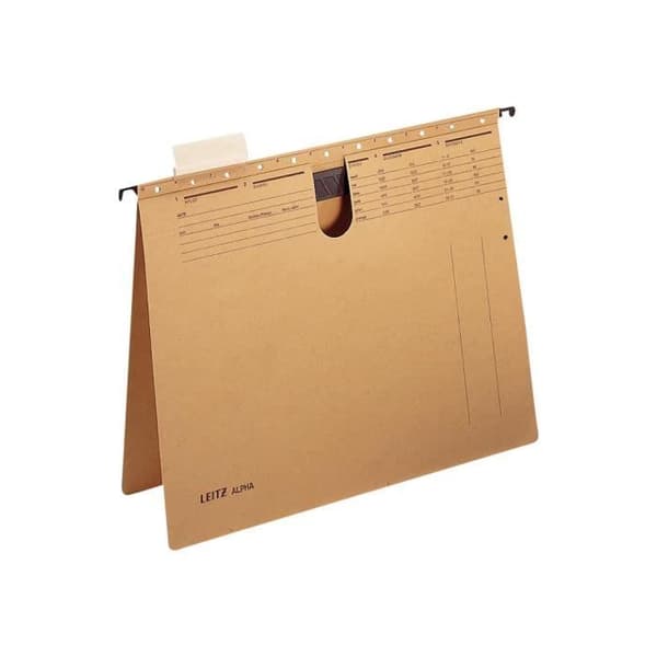 Hängmapp - Leitz - ALPHA - A4 - Naturlig brun - Flikar