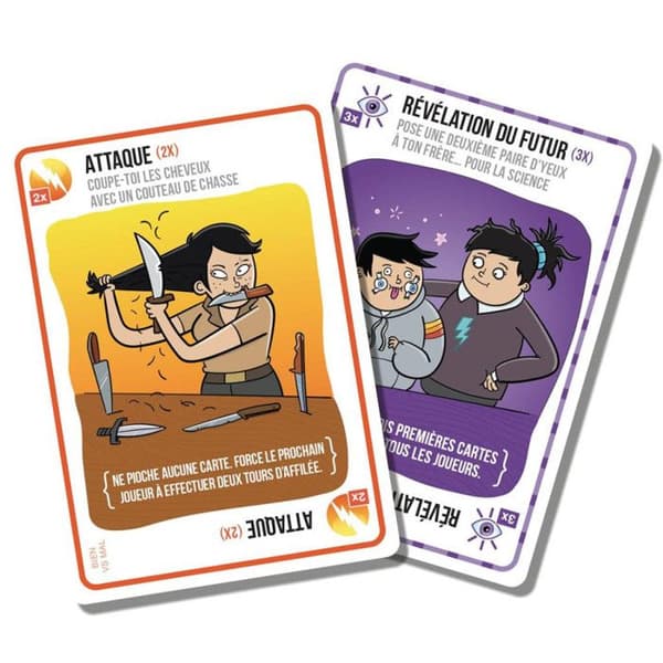 Brädspel - Exploding Kittens - Bra vs Dåligt - 53 kort - 2 till 5 spelare - 15 minuters spelande