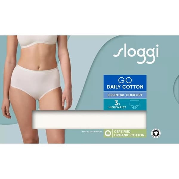 Hög midja trosa dam Sloggi Go Daily (x3)