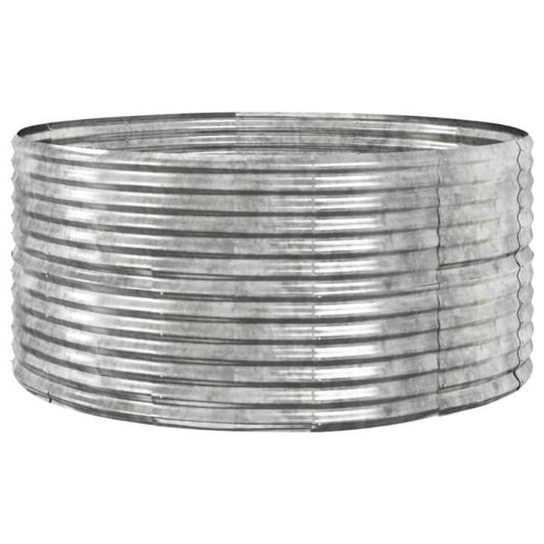 vidaXL Garden Raised Bed Silver pulverlackerat stål 319092
