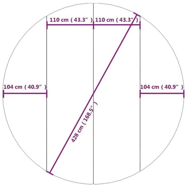 vidaXL Ljusgrå Poolöverdrag Ø428 cm Polyester Geotextil 94227