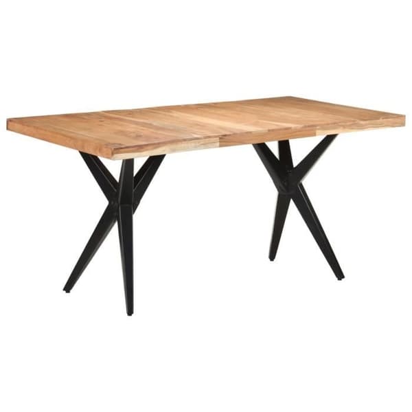 vidaXL Matbord 160x80x76 cm i solid akaciet