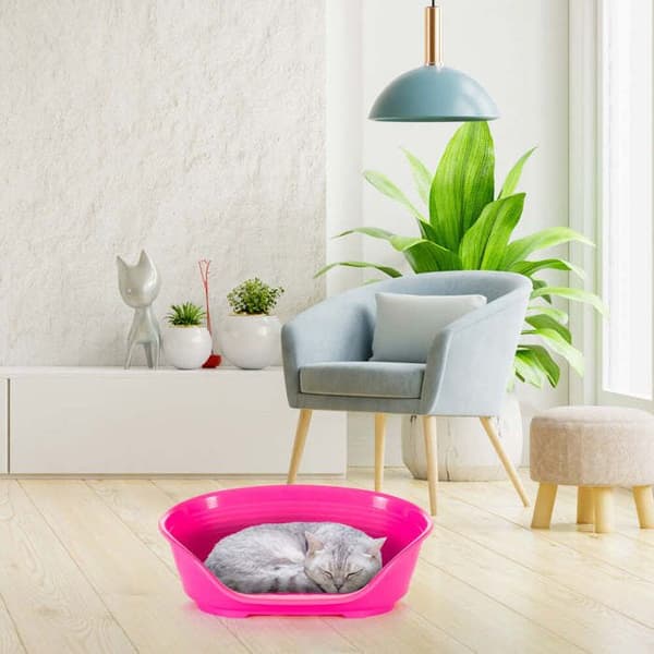 Korg-Siesta DELUXE Storlek 2 - 49*36*17,5 cm - Rosa - FERPLAST