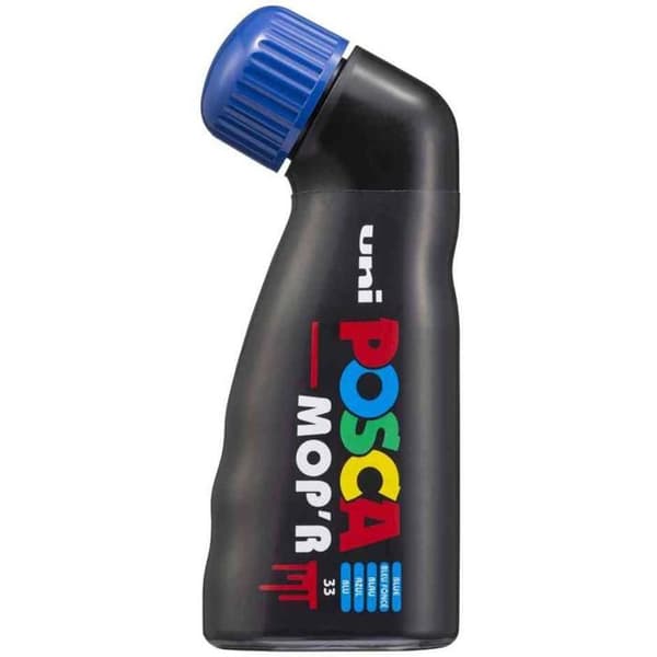 Pigmentpenna - POSCA - PCM22 MOP'R - 4-pack - Mörkblå - Rund spets i skum