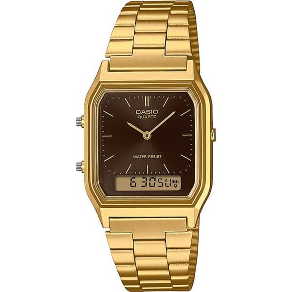 Klocka - CASIO - AQ - Unisex - Brons - Kvarts - Digital