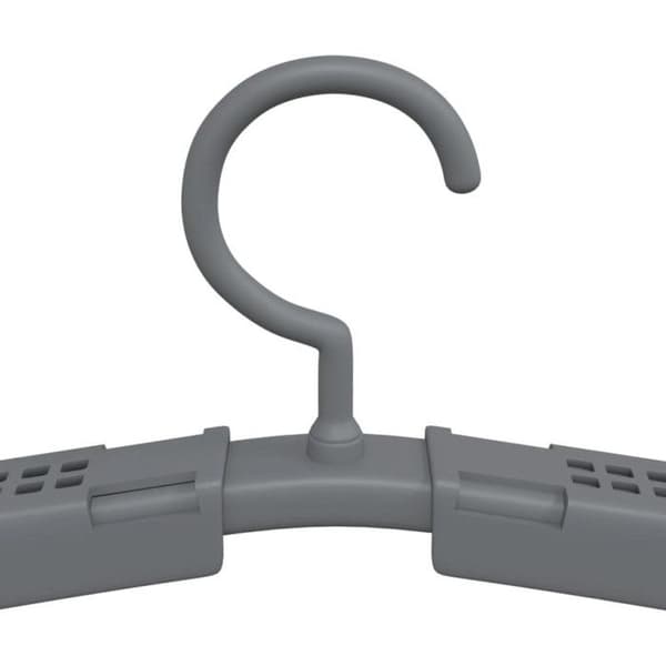 Utvidbara klädhängare - VIDAXL - Set om 5 - Grå - Plast - Modern design