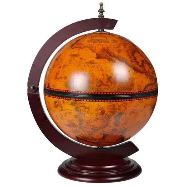 vidaXL Vinhållare i Globe Form Eucalyptus Wood 240698