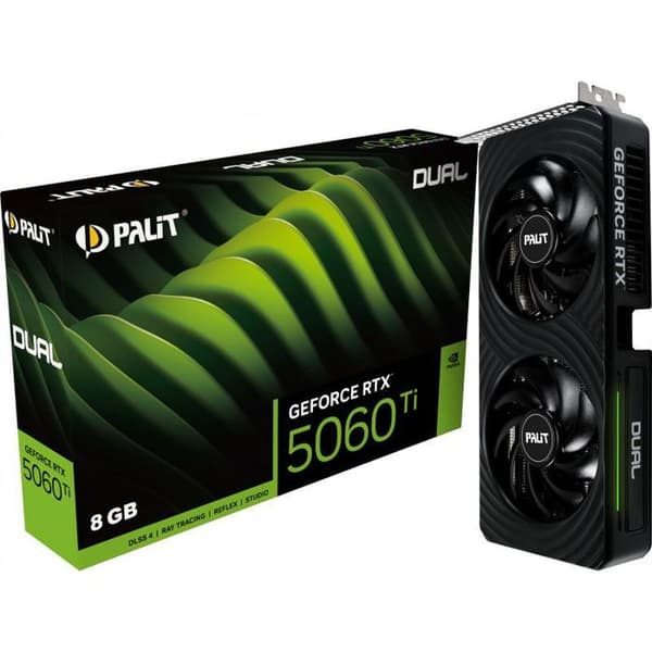 PALIT - Grafikkort - GeForce RTX 5060 Ti - Dual - 8 GB