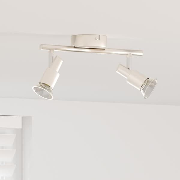 Takplafond 2-vägs justerbar borstad nickel GU10