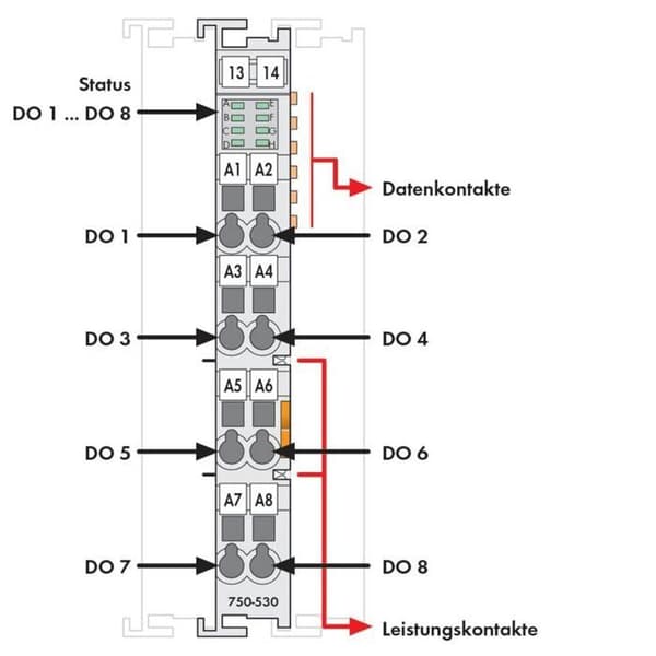 API - Digital utgångsmodul WAGO 750-530 24 V/DC 1 st