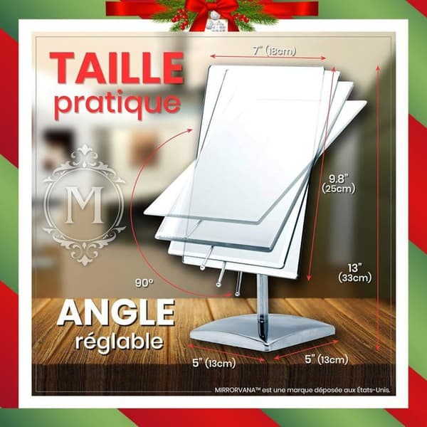Fickspegel - MIRRORVANA - MVT798A1X - Presentförpackning - Extra stark bas - Utan distorsion