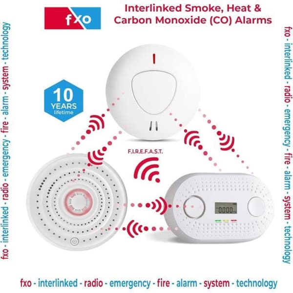 Interkonnektad Kolmonoxid Detektor - Pack om 2