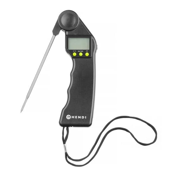 Digital termometer med vikbar sond, Svart, 160x55x(H)20mm - Hendi