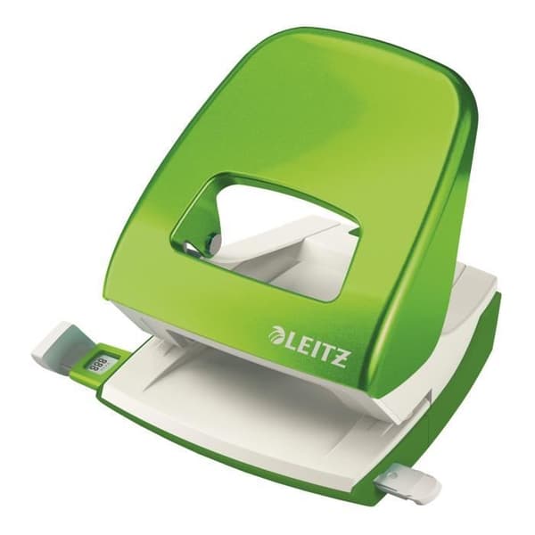 Leitz Wow 2-håls skrivbordsstans - 30 arks kapacitet - grön
