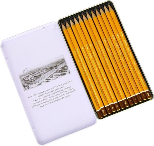 KOH-I-NOOR Triangulära grafitkritor 6B–6H - 12-pack
