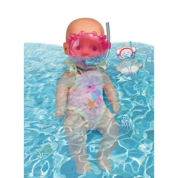 Baddocka - Simba - Nyfödd Baby - 30 cm - Gjör bubblor - 3J+