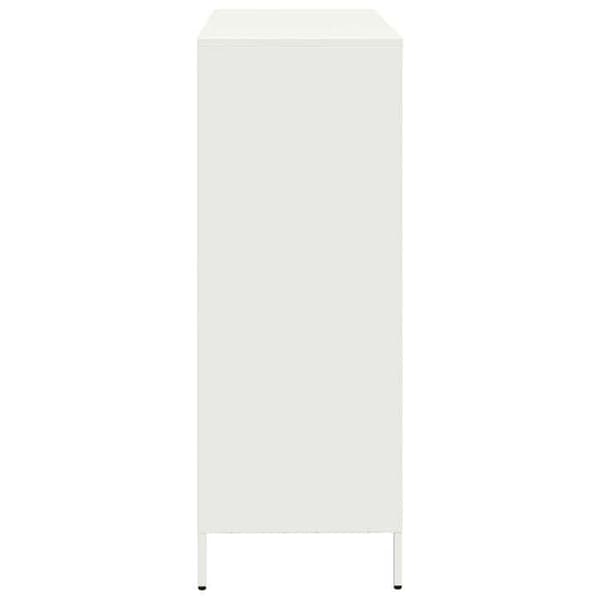 vidaXL Buffé hög vit 101,5x39x103,5 cm stål 851393