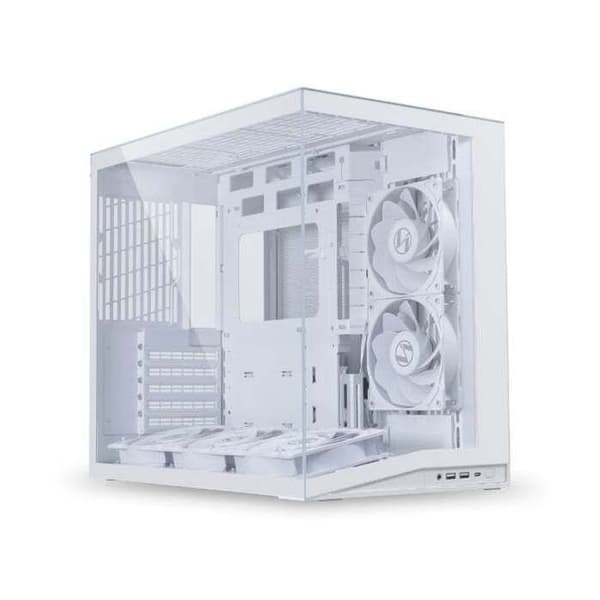 PC-chassi - Lian-Li O11D Mini V2 Flow - Mini-ITX - Vit - Härdat glas