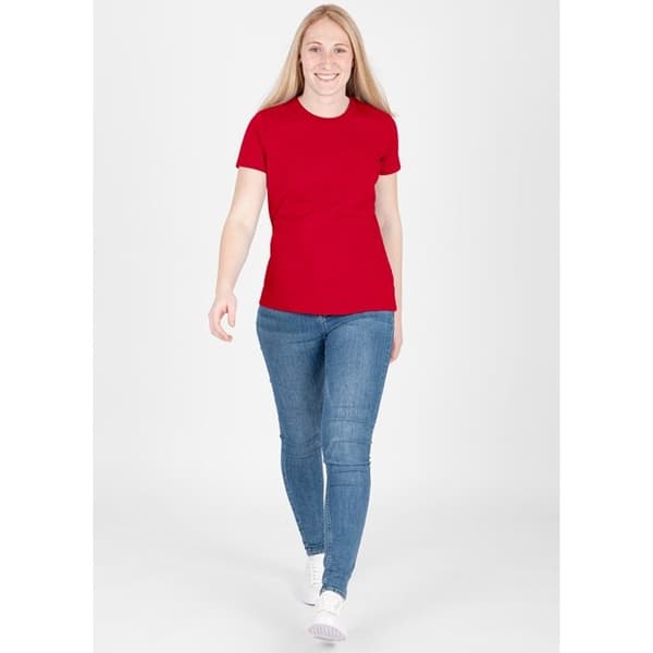 Jako Doubletex T-shirt dam - röd - 42