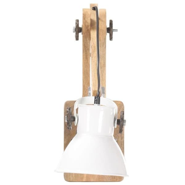 vidaXL Vägglampa Industrial Style Vit Rund E27