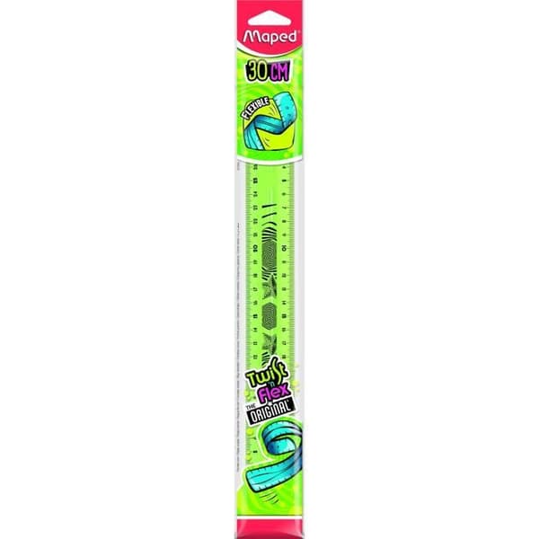 Twist'n Flex platt linjal 30cm - MAPED - flexibel och okrossbar