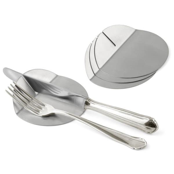 Bestickshållare - WEIS - 15109 - Rostfritt Stål - Set om 4 - Nutida
