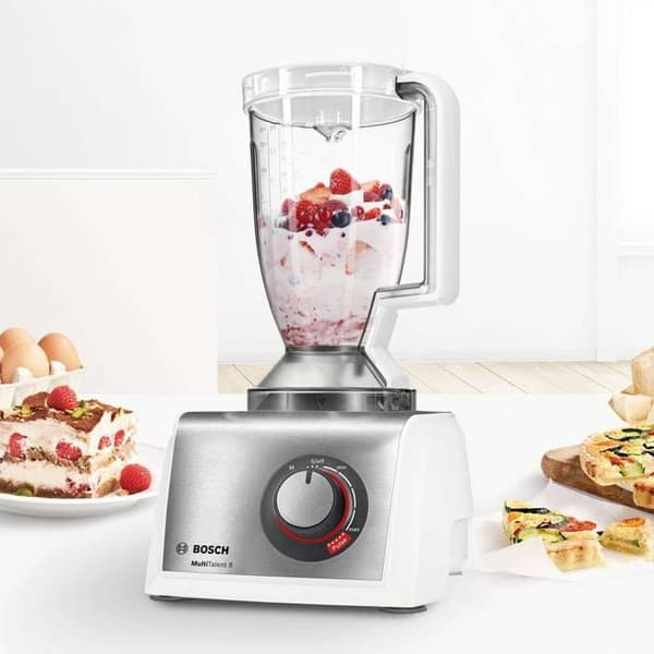 Robot multifunktion - Bosch - MultiTalent 8 MC812S814 - 1250 Watt - Borstat rostfritt stål - Vit