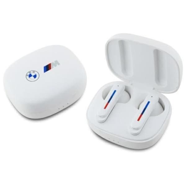 Bluetooth TWS-hörlurar - BMW - Vit - ENC - 5 timmars batteritid - Bluetooth 5.3