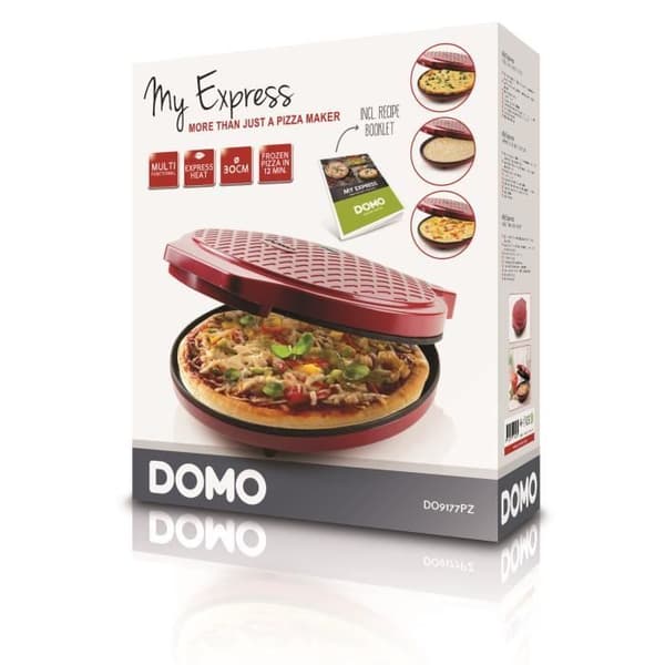 Pizzaugn - DOMO - Min express - 1450W - Röd - Variabel temperatur
