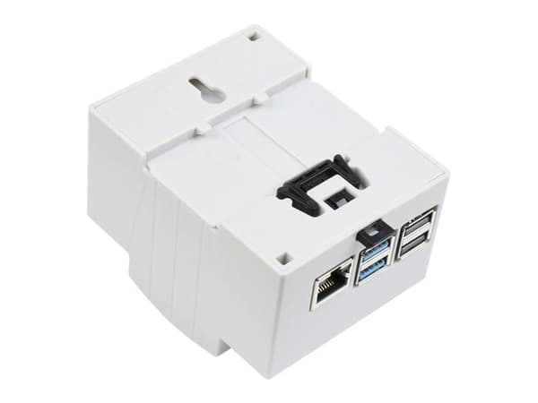 Waveshare DIN Rail ABS-hölje för Raspberry Pi 4 – transparent överfönster