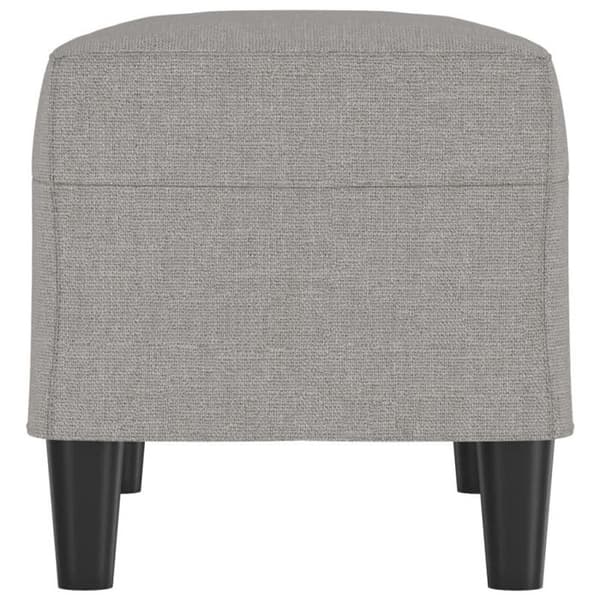 Ljusgrå bänk 70x35x41 cm Tyg