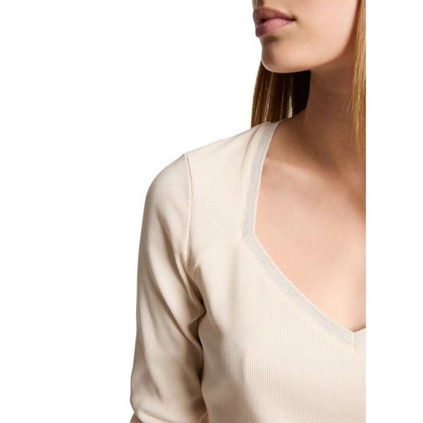 Beige långärmad t-shirt dam Morgan TRESOR
