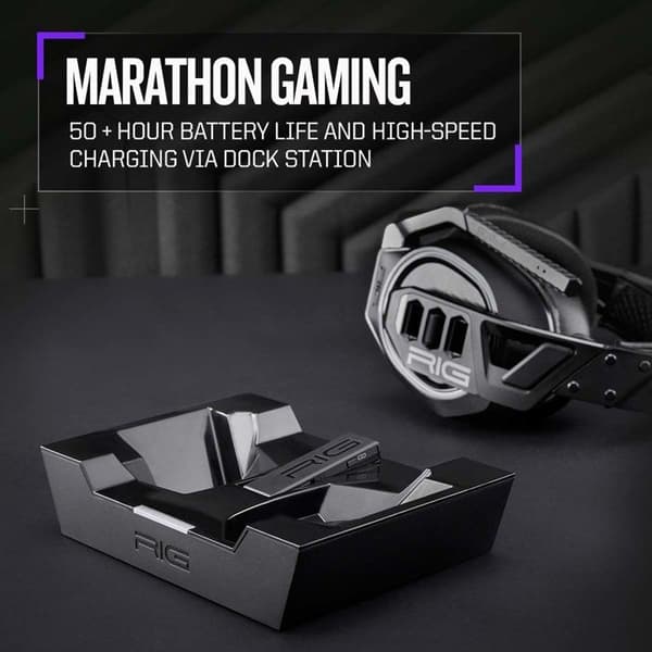 Gamingheadset - NACON - 900 MAX HS - Bluetooth 5.2 - Batteritid 50h - Kompatibel med PS5, Switch, PC