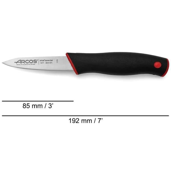 Kockkniv - ARCOS - Dúo - Klinge i Nitrum® Rostfritt Stål - 85 mm - Ergonomisk