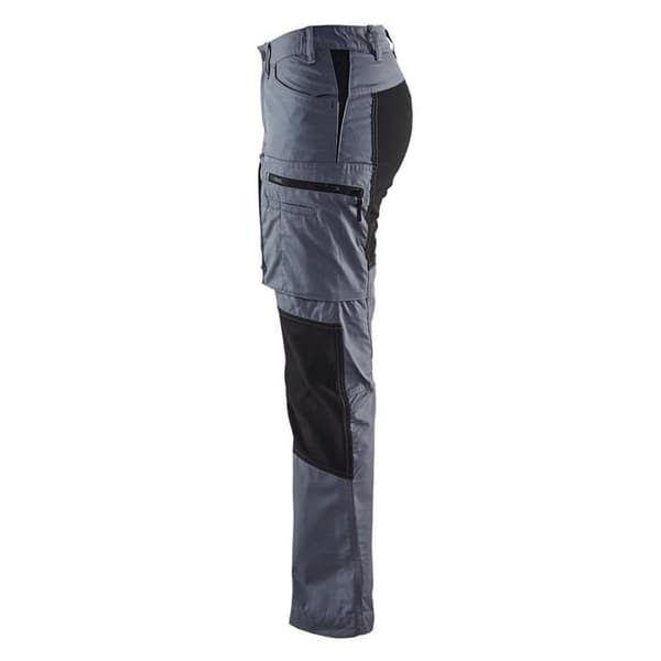 Arbetsbyxor stretch dam Blaklader polycotton - Grå / Svart