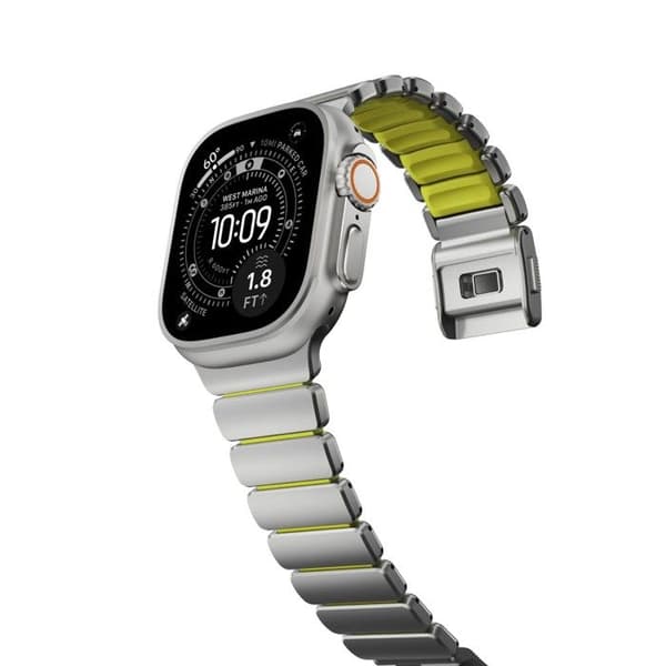 Nomad Stratos armband för Apple Watch 49mm Silver/Volt