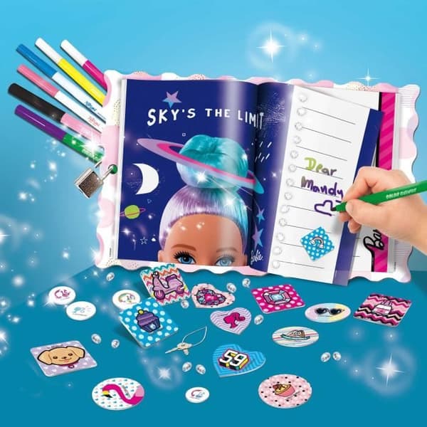 Dagbok - LISCIANIGIOCHI - BARBIE - Dekorerade sidor, lås