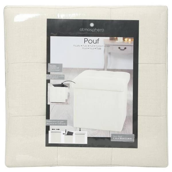 Fällbar puff "Lysandre" beige - Atmosphera Inredningsskapare