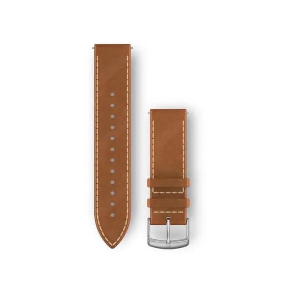 Armbandsur - Garmin - 2 - Brunt läder - Silverfärgad - 20 mm