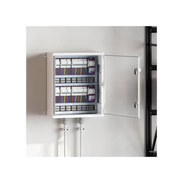 Modern kontrollskåp - vidaXL - Grå - Plast ABS - 50x22x60 cm - Väggmontering - Enkel montering