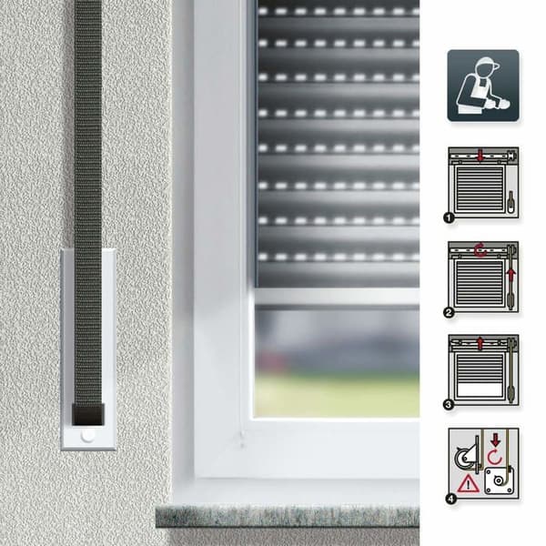 Rullgardinsrem - SCHELLENBERG - 44510 - Antracit 14 mm - 4,5 m - Hållbart tyg