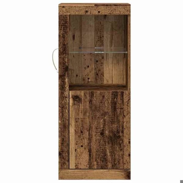 vidaXL Buffé LED Brun 41 x 37 x 100 cm Ingenjörsträ 863024