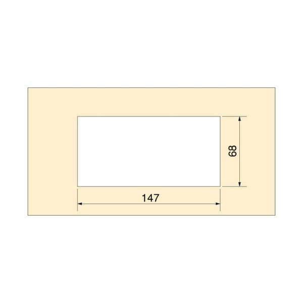 Kabelgenomgång - Emuca - 1 - Rektangulär - Aluminium - Vitmålade - 60x80mm