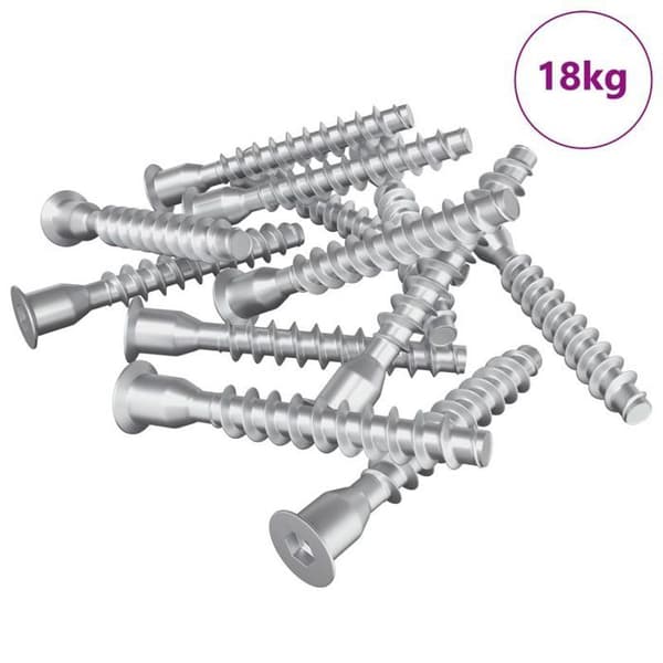 Kit hårdvara möbel Vidaxl Bekräfta skruvar 2500 st Silver Metall