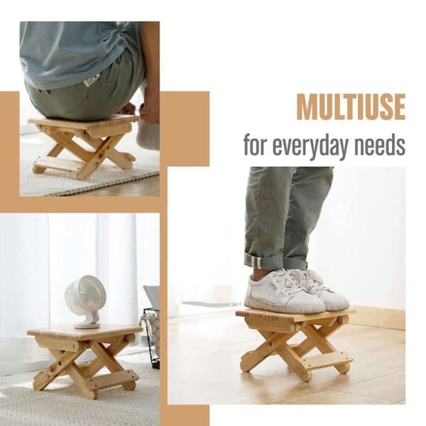 Fällbar pall - MAGIC SELECT - S4784 - Massivt trä - Fällbar - Maximal belastning 90 kg