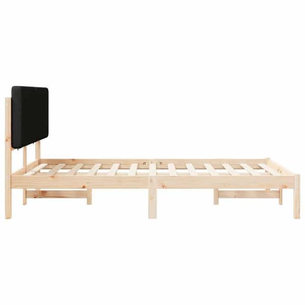 vidaXL Sängram med stoppad huvudgavel Svart 160 x 200 cm, Sovrum, Rektangulär 877896